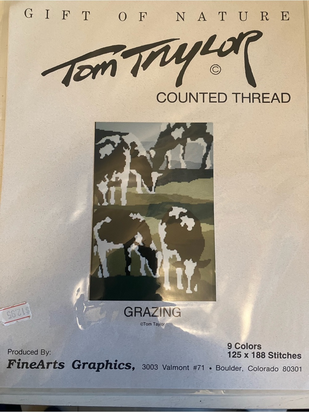 Taylor Grazing Cows Counted Thread Wall Art Wall